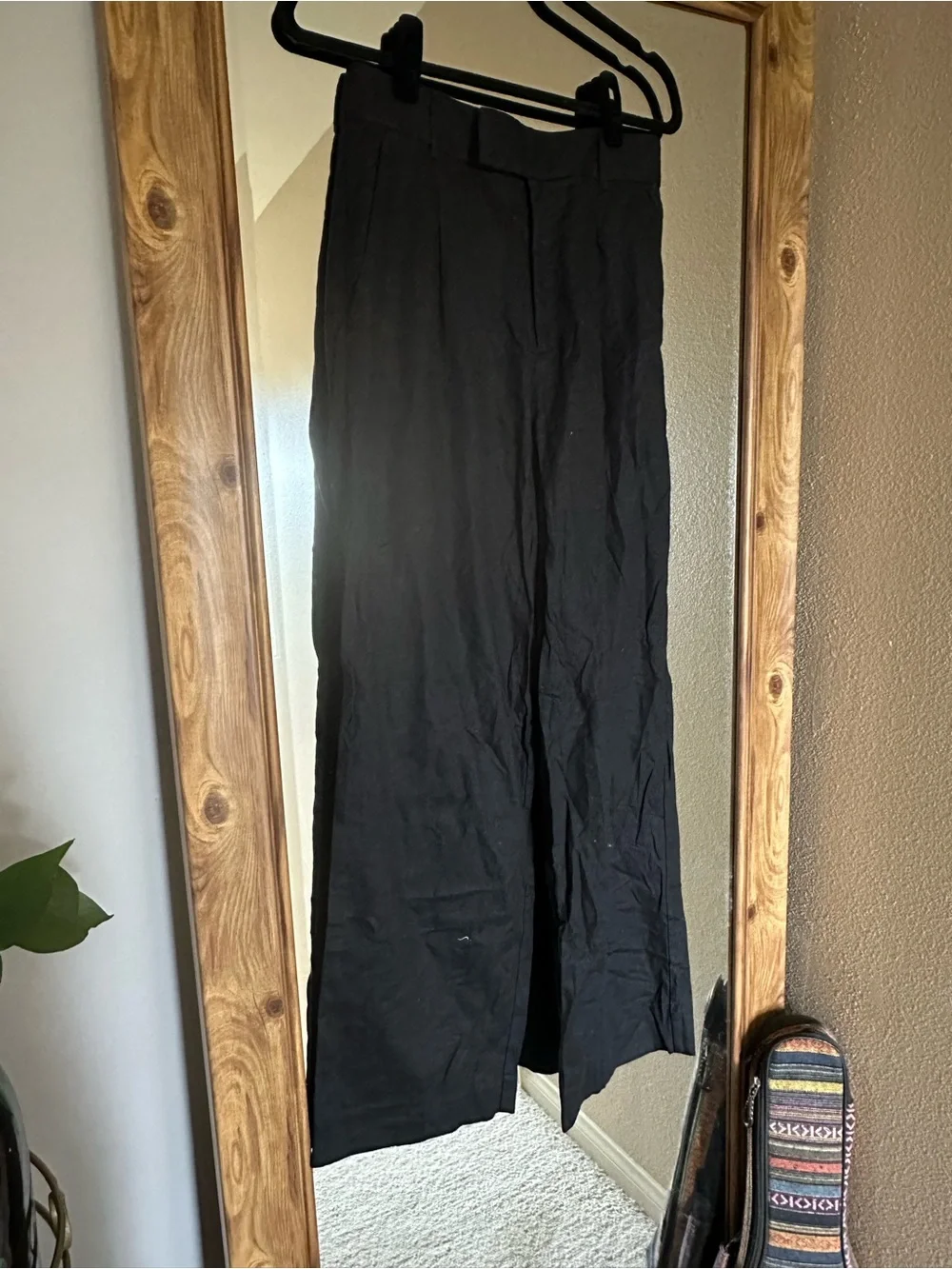 Banana Republic Black Wide Leg Linen Pants